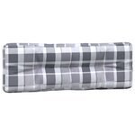 vidaXL Coussins de palette 3 Pièces motif à carreaux gris tissu