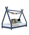 Lit tipi enfant NAKANA 140 x 200 bleu marine