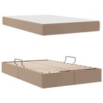 vidaXL Lit avec rangement et matelas Cappuccino 120 x 200 cm