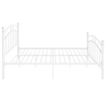 vidaXL Cadre de lit sans matelas blanc métal 160x200 cm