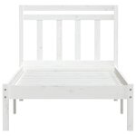 vidaXL Cadre de lit Blanc Bois de pin massif 100x200 cm