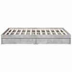vidaXL Cadre de lit à tiroirs gris béton 150x200 cm bois d'ingénierie