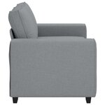 vidaXL Canapé à 2 places gris clair 120 cm tissu