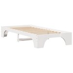 vidaXL Cadre de lit Blanc 197 x 82 x 30 cm Bois massif en pin