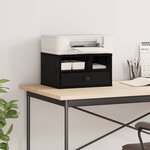 vidaXL Support d'imprimante avec tiroir Chêne noir 40 x 32 x 24 cm