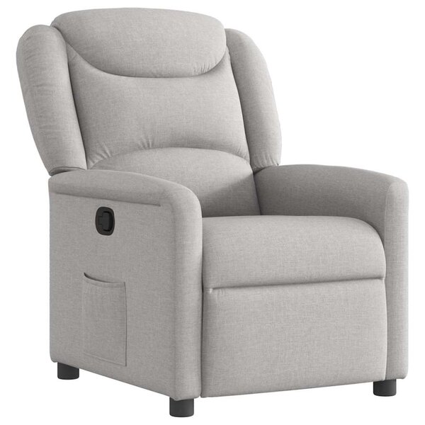 vidaXL Fauteuil inclinable gris nuage tissu