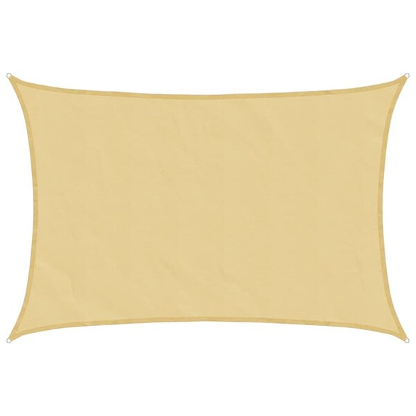 vidaXL Voile d'ombrage sable 5x3 m 100   polyester oxford