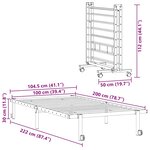 vidaXL Cadre de lit sans matelas pliable noir 100x200 cm acier