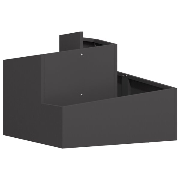 vidaXL Pot en plastique Noir Polyéthylène haute densité Moyen