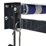 vidaXL Auvent rétractable automatique bleu et blanc 4x3 m