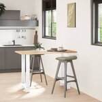 vidaXL Pieds de table de bar Blanc 2 pièces 50 x (90-91) cm Acier