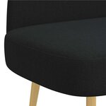 vidaXL Banc rembourré avec dossier Noir 110 x 60 x 76 cm Polyester
