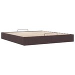 VidaXL Cadre de lit ottoman sans matelas marron foncé 160x200 cm tissu