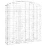 vidaXL Panier de gabions arqué 200x50x200/220 cm Fer galvanisé