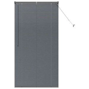 vidaXL Store de Fenêtre avec des rideaux Gris foncé Aluminium