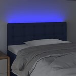 vidaXL Tête de lit à LED Bleu 100x5x78/88 cm Tissu