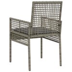 vidaXL Chaise de jardin 2 Pièces Gris 53 x 60 x 85cm polyrotin