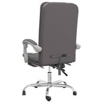 vidaXL Fauteuil inclinable de bureau Gris Similicuir