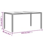 vidaXL Ensemble à manger de jardin et coussins 7 Pièces gris rotin acacia