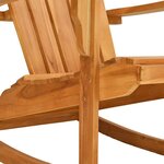 vidaXL Chaise à bascule de jardin Adirondack bois de teck massif