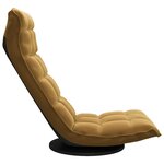 vidaXL Chaise de sol pivotante Marron Velours