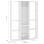 vidaXL Séparateur de pièce/Bibliothèque Blanc 100x24x140 cm