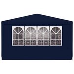 vidaXL Tente de réception avec parois latérales 4x9 m Bleu 90 g/m²