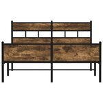 vidaXL Cadre de lit sans matelas chêne fumé 140x190 cm bois ingénierie