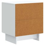 vidaXL Cabinet de chevet 2 Pièces Blanc 43 x 34 5 x 50 cm