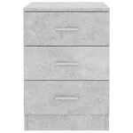 vidaXL Table de chevet Gris béton 38x35x56 cm Bois d'ingénierie