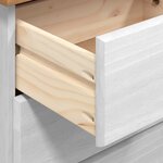 vidaXL Commode "ASKIM" Blanche 91x40x95 5 cm en Bois de Pin Massif