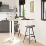 vidaXL Pieds de table de bar Blanc 2 pièces 60 x (110-111) cm Acier