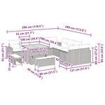 vidaXL Ensemble de canapé de jardin 13 Pièces Beige polyrotin