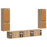 vidaXL Ensemble meuble TV 4 Pièces Chêne artisanal Bois d'ingénierie