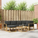 vidaXL Ensemble de canapés d'extérieur 7 Pièces Blanc et anthracite