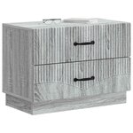 vidaXL Cabinet de chevet avec tiroir Sonoma gris 62 x 34 5 x 44 5 cm
