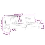 vidaXL Canapé-lit jaune clair tissu