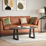 vidaXL Pieds de table basse en forme de V 2 pièces Noir 28 x (42-43 3) cm Acier