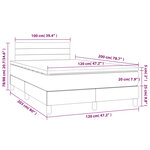 vidaXL Sommier à lattes de lit avec matelas Gris foncé 120x200cm Tissu