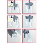 Ks tools extracteur à griffes 2 + 3 universel 90 mm 5 tonnes 640.4204