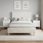 vidaXL Table de chevet 2 pc Blanc 43 x 34 5 x 48 cm Bois d'ingénierie