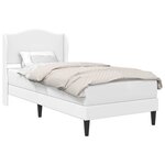 vidaXL Cadre de lit avec tête de lit Blanc 90 x 200 cm Simili cuir