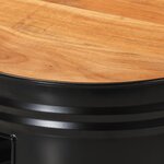 vidaXL Tables de bar forme tambour 3 Pièces bois massif d'acacia