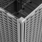 vidaXL Jardinière gris clair 160x160x53 cm polypropylène