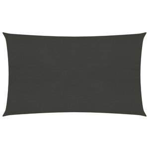 vidaXL Voile d'ombrage 160 g/m² Anthracite 3x5 m PEHD
