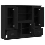 vidaXL Highboard Chêne noir 132 x 35 5 x 103 5 cm Bois d'ingénierie