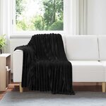 vidaXL Couvertures à jeter 6 Pièces Noir 150 x 130 cm Toison