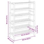 vidaXL Rack à chaussures 68 x 28 x 96 cm Bambou Naturel