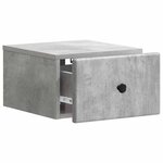 vidaXL Cabinet de chevet mural Gris béton 34 5 x 33 x 20 cm