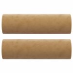 vidaXL Canapé 3 places avec oreillers décoratifs marron 180 cm velours